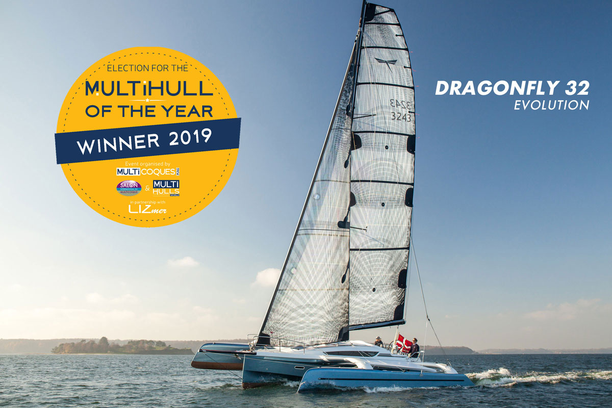 Dragonfly 32 Evolution winner of Multihull of the Year 2019