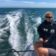 Dragonfly 28 trimaran racing in RORC Race the Wight