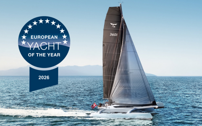 DF36+EYOTY logo Dragonfly 36 winner of European Yacht of the Year 2026